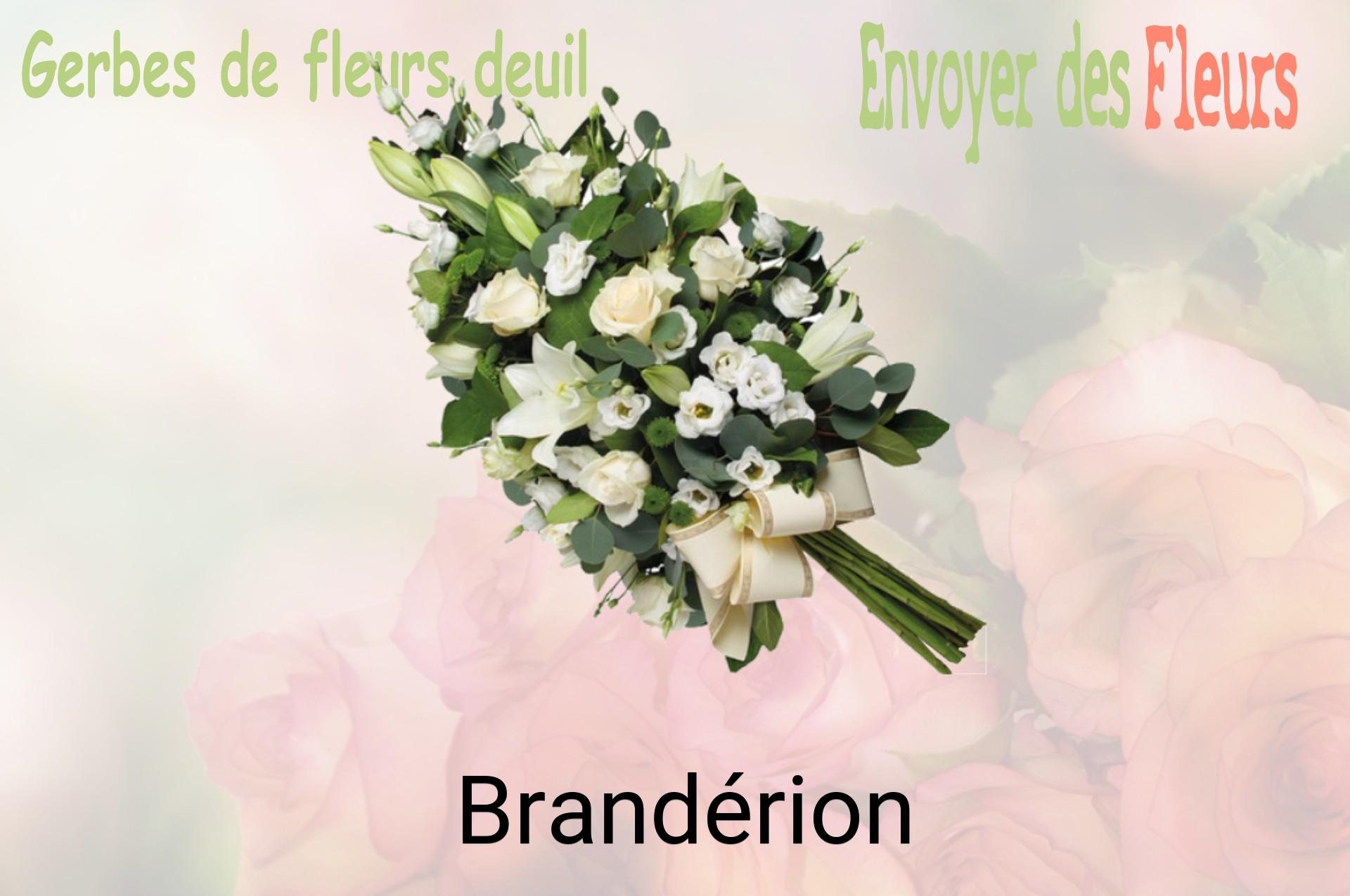 Gerbe de fleurs de deuil livrée à Brandérion